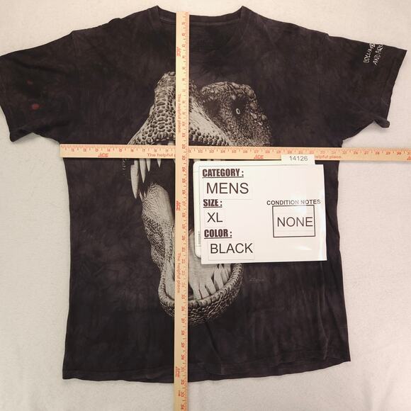 The Mountain T Rex Short Sleeve Crew Neck Graphic T Shirt Mens Size XL Black - Picture 7 of 11